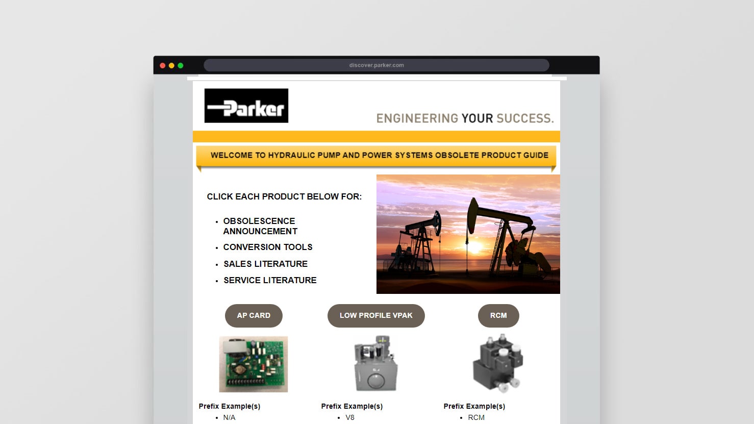 Landing Pages Hydraulic Pump and Power Systems Division Parker US