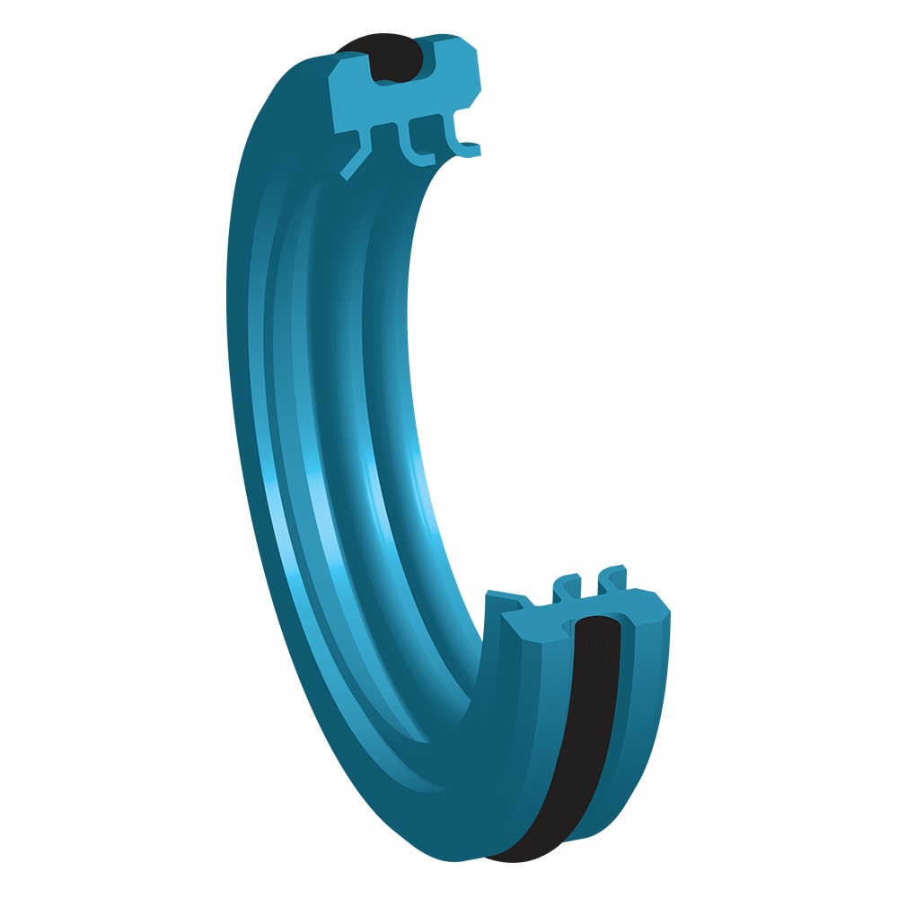 FlexiLip (LDE), High Speed, High Pressure Dual Lip Solid PTFE Rotary Shaft Seal With Excluder