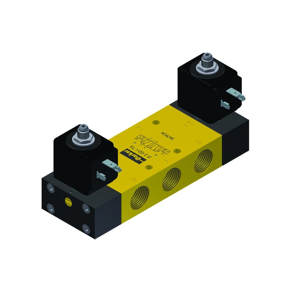 Parker 5-Way Dual Solenoids, 1/2 General Purpose Solenoid Valves