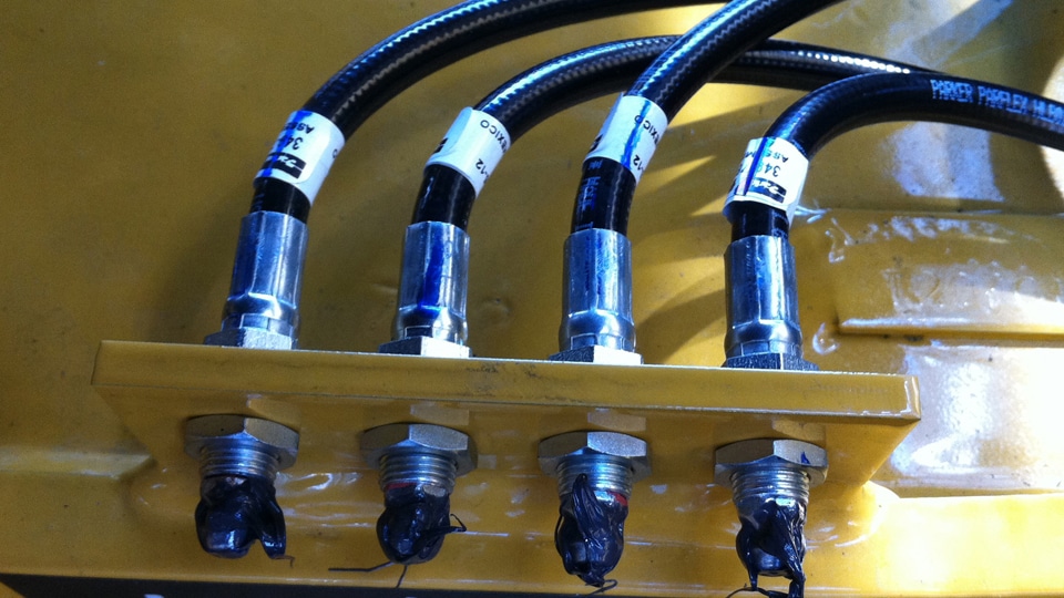 Hydraulic Lines on Construction Equipment Parflex Division Parker US
