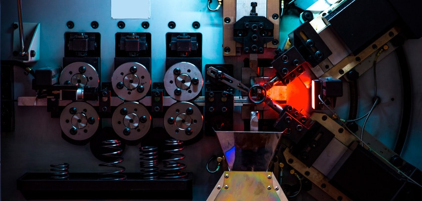 Close-up of industrial machine parts